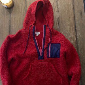 J.Crew Women's Fleece 1/2 Zip Hoodie, Size Small, Perfect for Fall/Winter